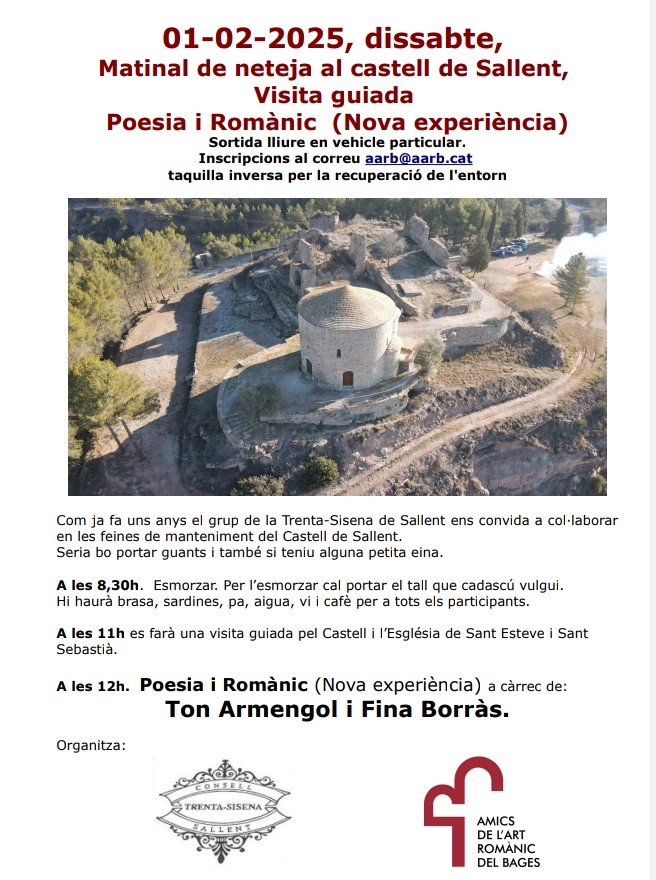 Matinal de neteja, visita i poesia al castell de Sallent