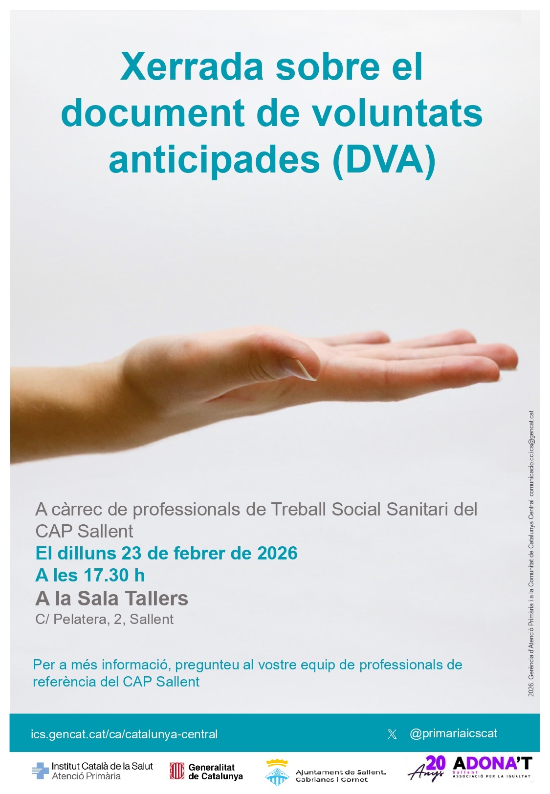Xerrada sobre el document de voluntats anticipades (DVA)