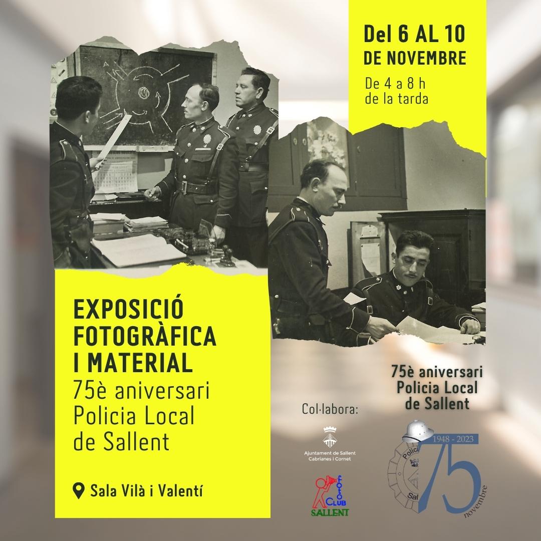 Exposició fotogràfica i material 75è aniversari Policia Local de Sallent