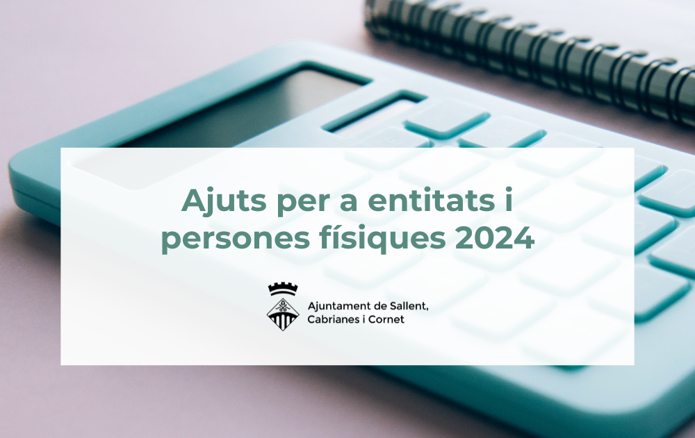 Ajuts per a entitats i persones físiques 2024