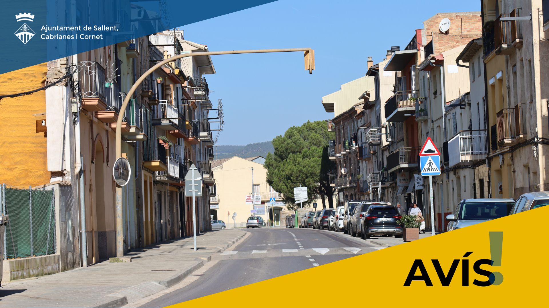 Avís talls a la xarxa elèctrica al carrer Carretera