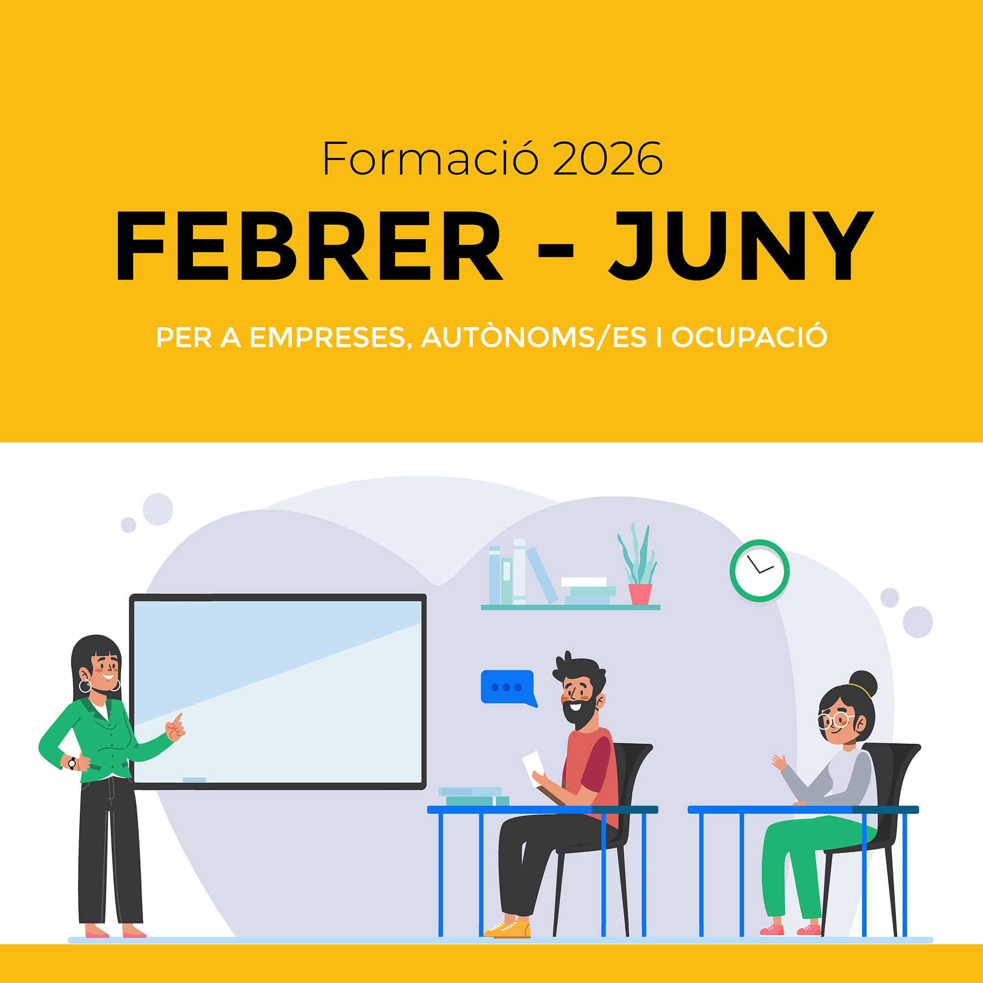 El Servei de Promoci&oacute; Econ&ograve;mica i Ocupaci&oacute; presenta la formaci&oacute; de febrer a juny de 2026