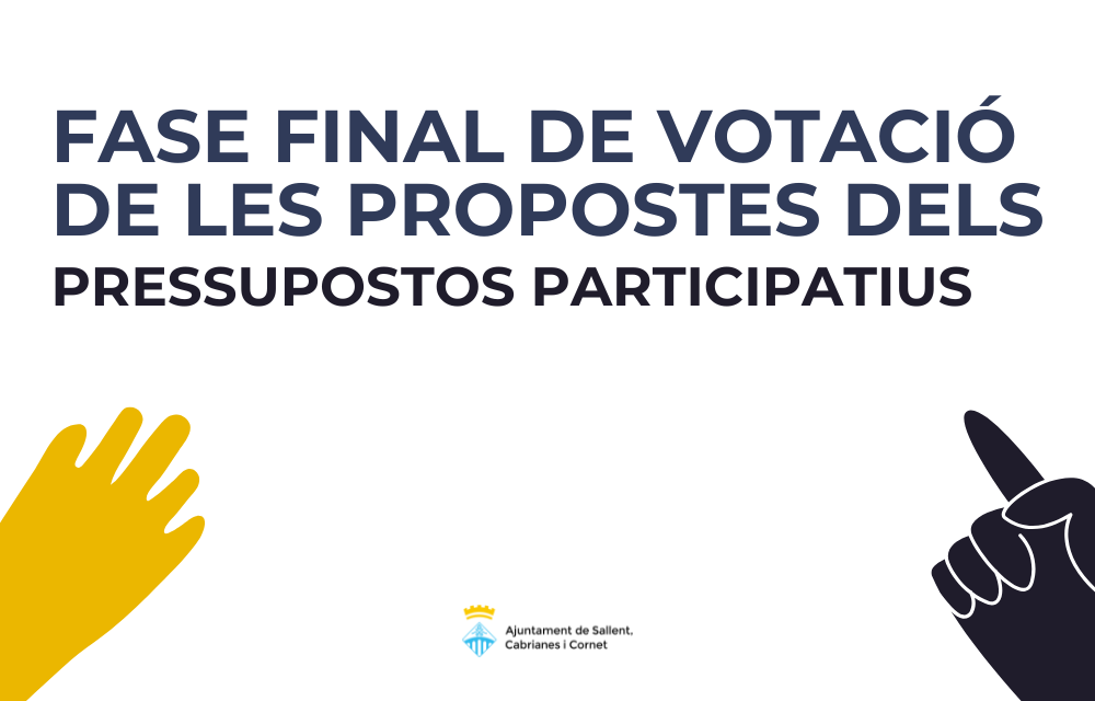 Sallent obre el període de votació de les propostes finals dels pressupostos participatius