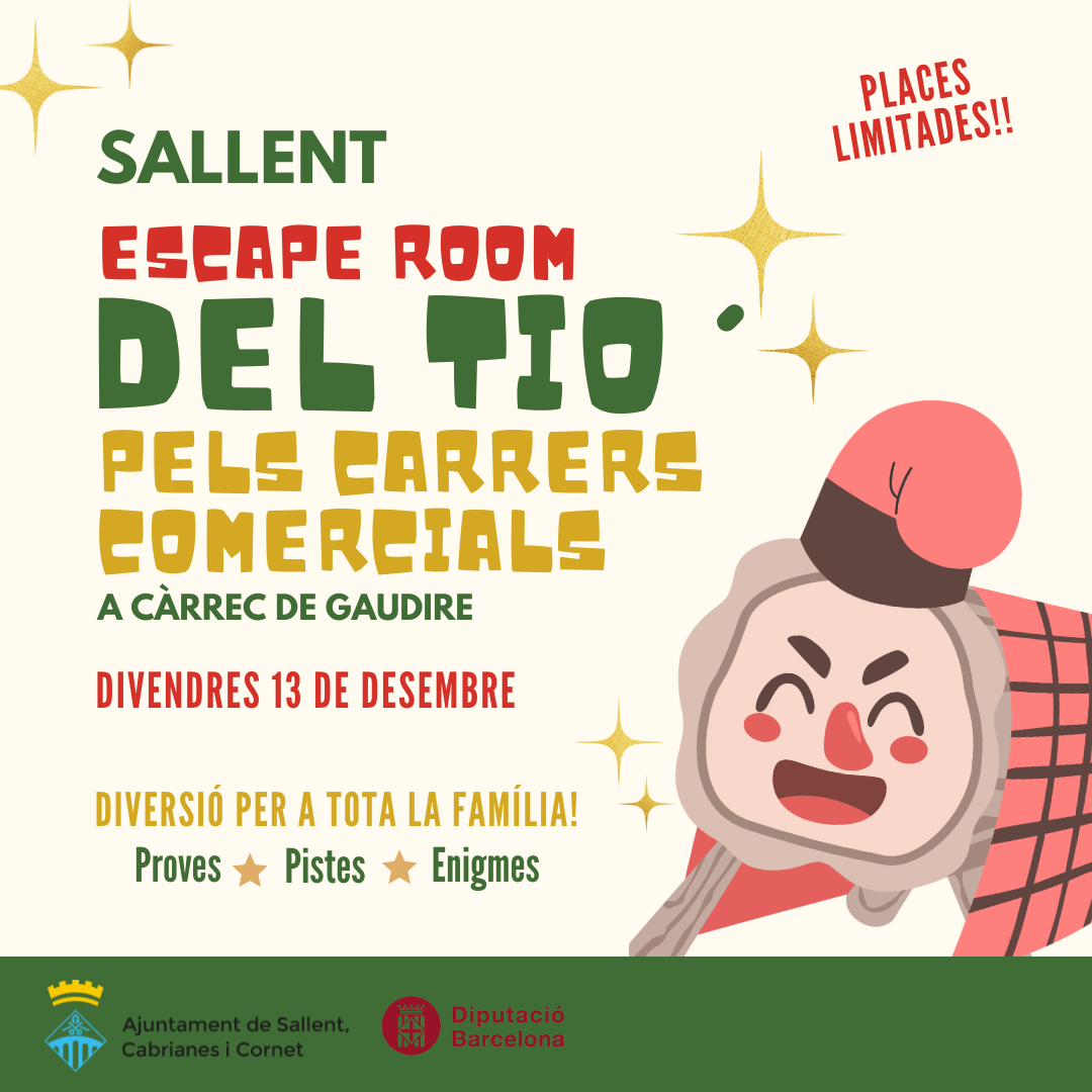 Escape room del Tió als carrers comercials de Sallent