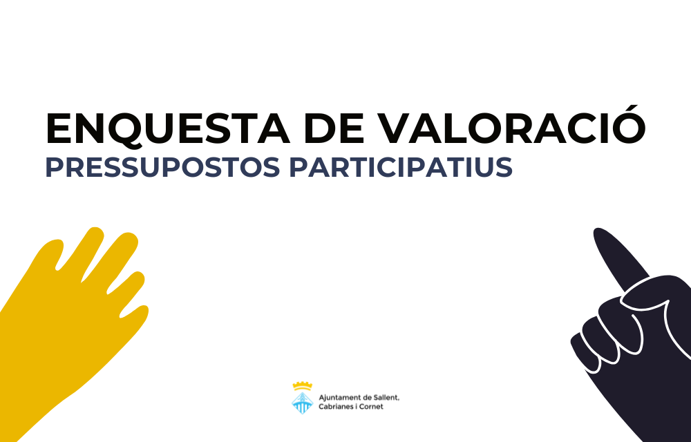 Enquesta de valoració dels pressupostos participatius 2025 de Sallent
