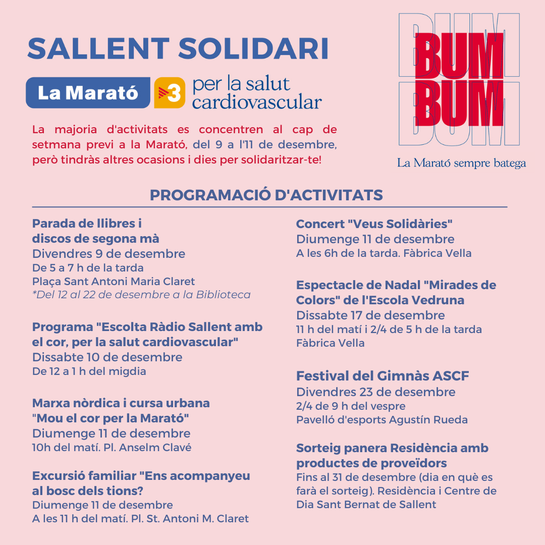 Sallent se solidaritza amb La Marató de TV3