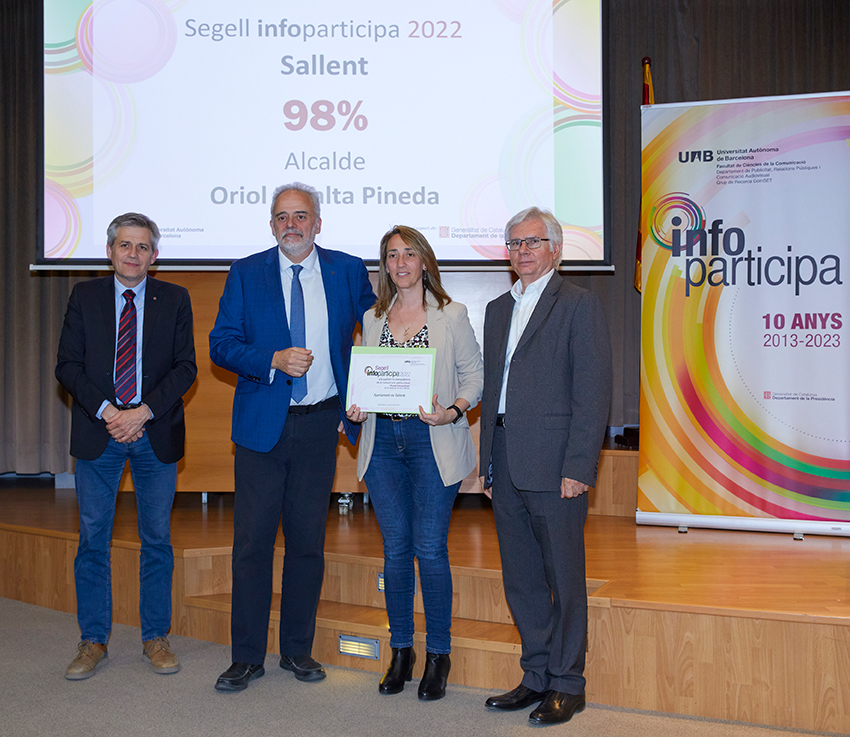 L'Ajuntament de Sallent aconsegueix el Premi Extraordinari de redacció de notícies i revalida el Segell InfoParticipa