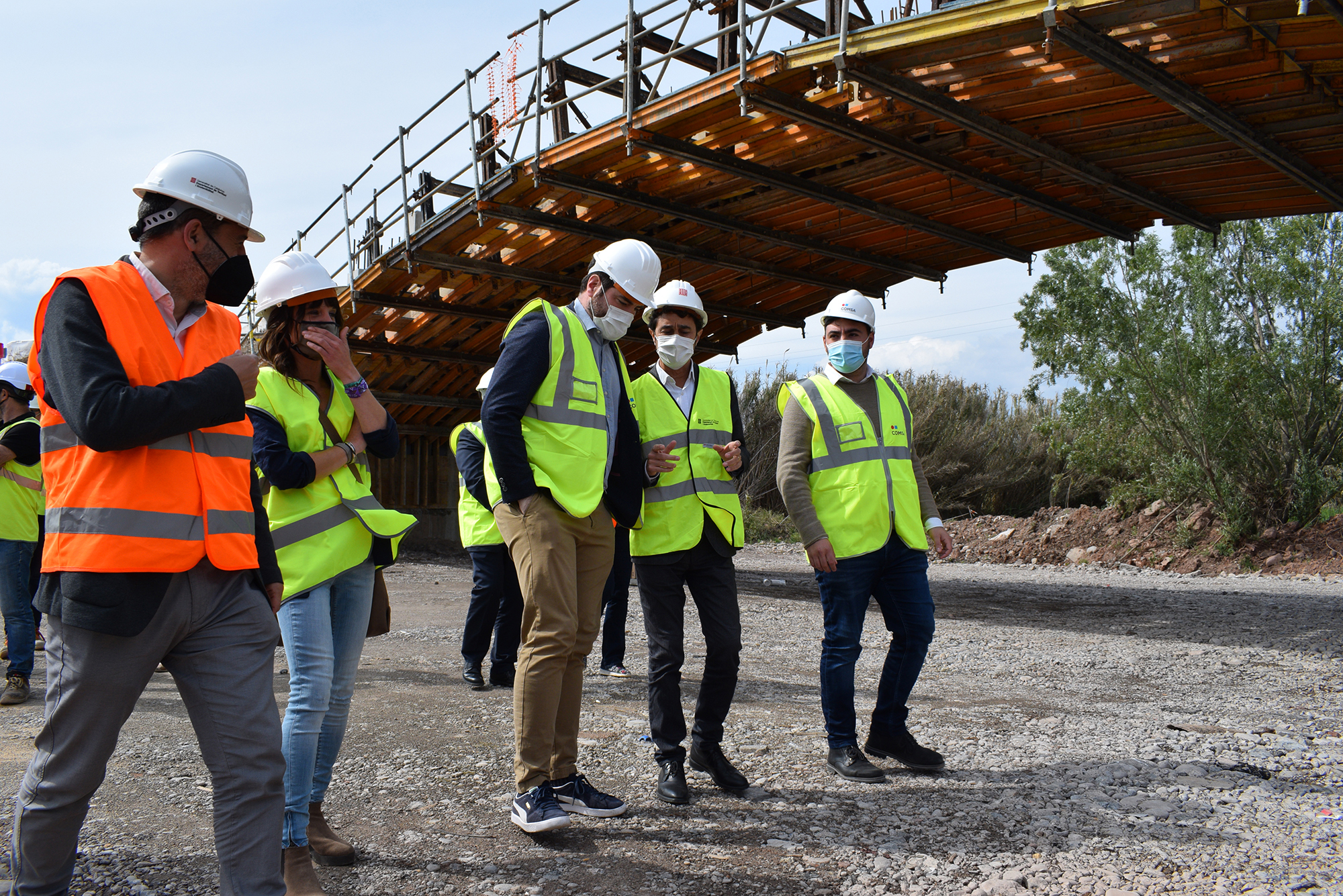 El conseller de Territori i Sostenibilitat visita les obres del Pont de Cabrianes
