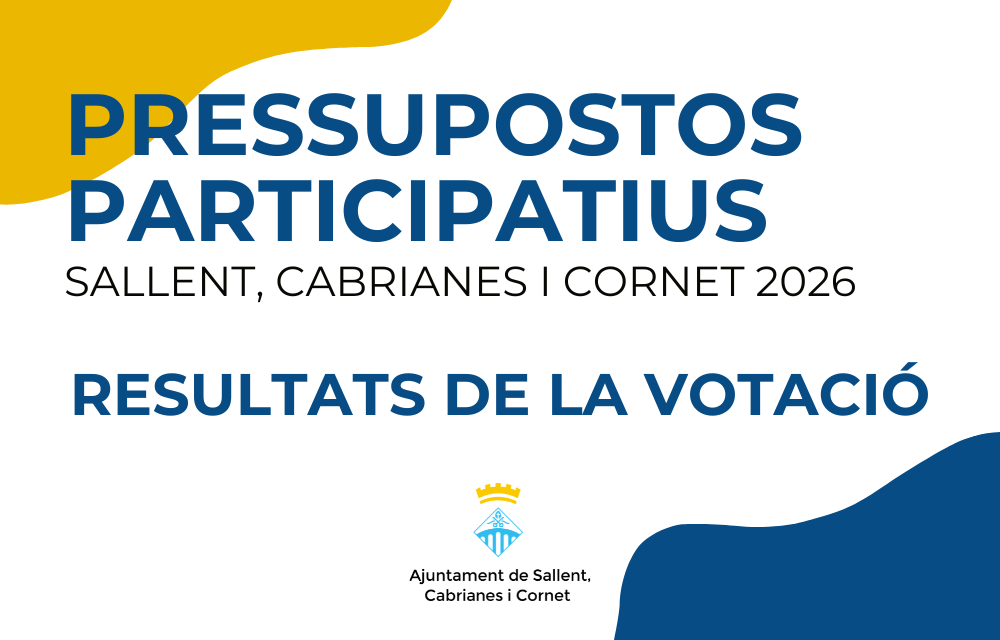 Sallent presenta el resultat de la votaci&oacute; dels pressupostos participatius 2026